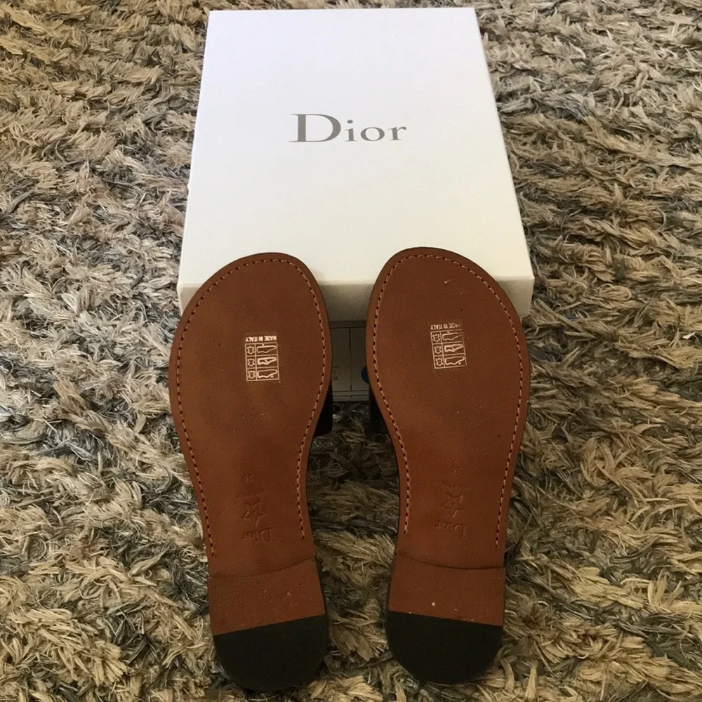 Dior Sandals - DIOREVOLUTION S with Rainbow Colored Crystal Embellished Logo, 36 - Picture 6 of 6